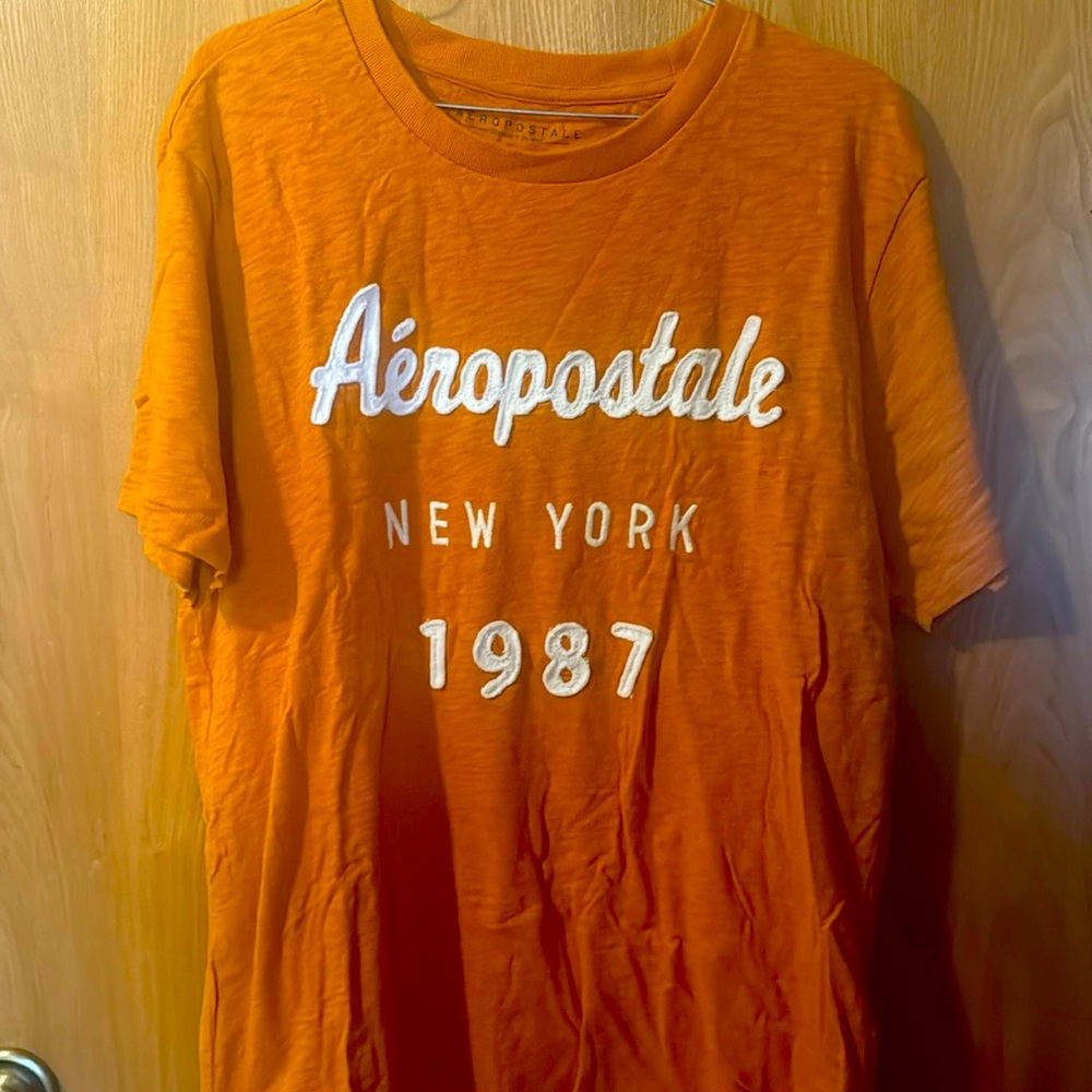 Burnt Orange Aeropostale Logo Tee L
